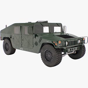 Military Humvee Rigged for Maya model