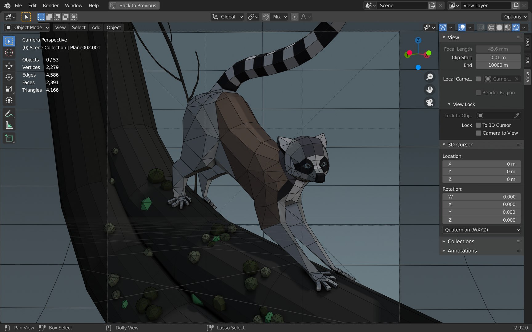 3D Model Low Poly Lemur - TurboSquid 1809701