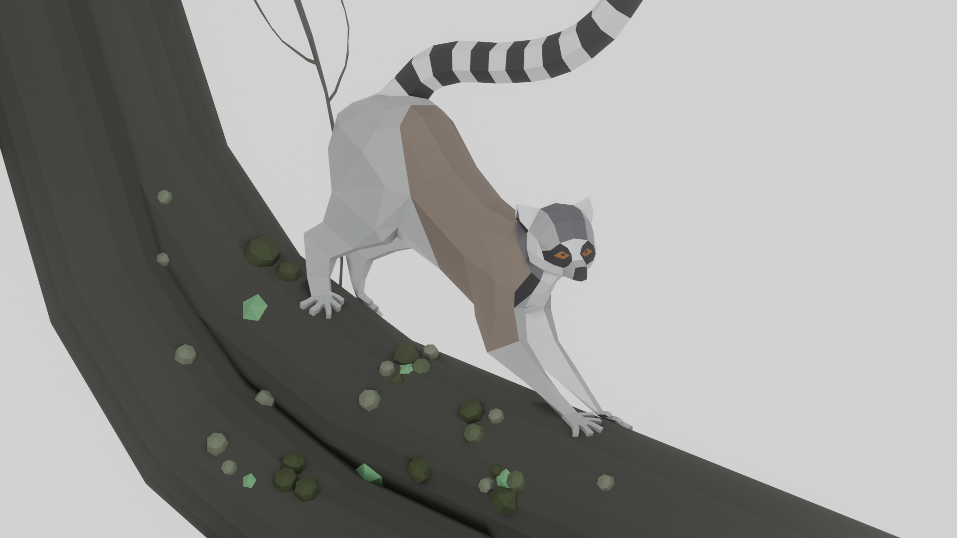 3D Model Low Poly Lemur - TurboSquid 1809701