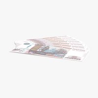 500 Ruble note Fanned