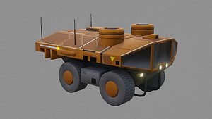 Sci-Fi Rover - Low Poly - Game Ready - PBR 3D