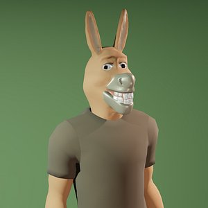 3D Donkey Man - 3d NFT Characters model