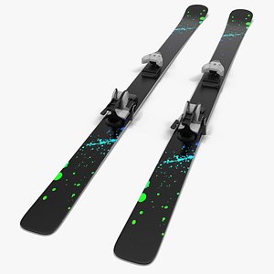 snow ski 2 modeled 3d 3ds