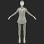 3d women figure skater model