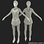 3d women figure skater model