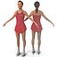 3d women figure skater model