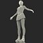 3d women figure skater model