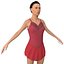 3d women figure skater model