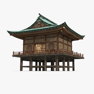 An ancient temple palace in Asia 3D model