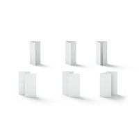 White 6 Flyers and Booklets Set - fold leaflet brochure stand