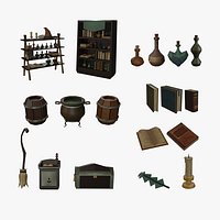 Lowpoly Stylized Witch Asset