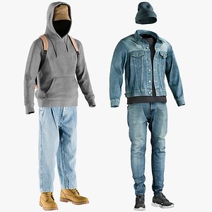 boots jeans tshirt hoodie 3D