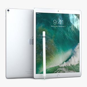iPad Pro 12.9 (2017) Silver with Pencil