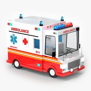 ambulance cartoon car model