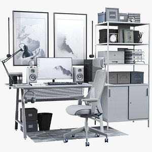 3D IKEA office workplace 134 model