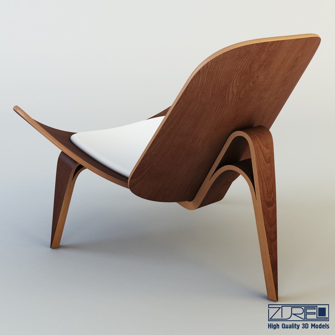3d model shell chair