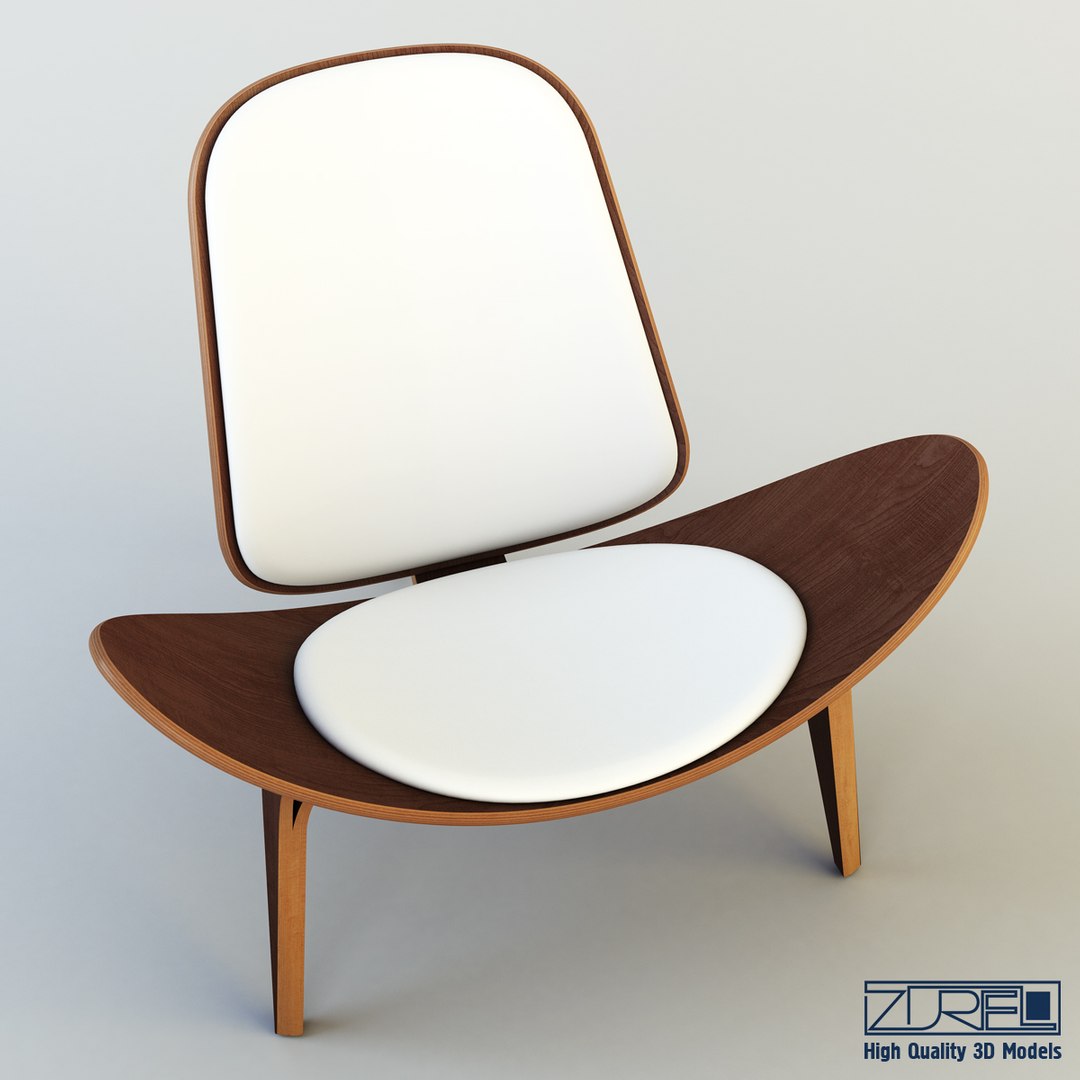 3d model shell chair