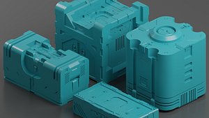 hard crates scifi volume 2 3D model