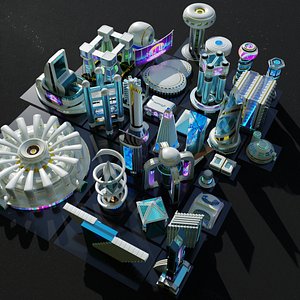 3D Futuristic City Kit