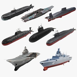 3D Russian Military Vessels Collection 3