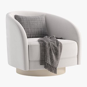 Ahead of the Curve Swivel Lounge Chair 3D model