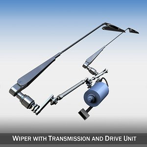 Wiper with transmission and drive unit