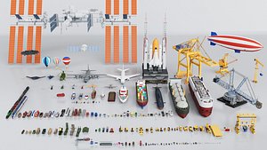 200 Vehicles Ultimate Mega Pack Collection - Game Ready 3D