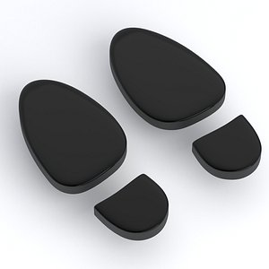 shoe print 01 black 3D model