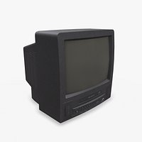 Old CRT TV Low-poly PBR