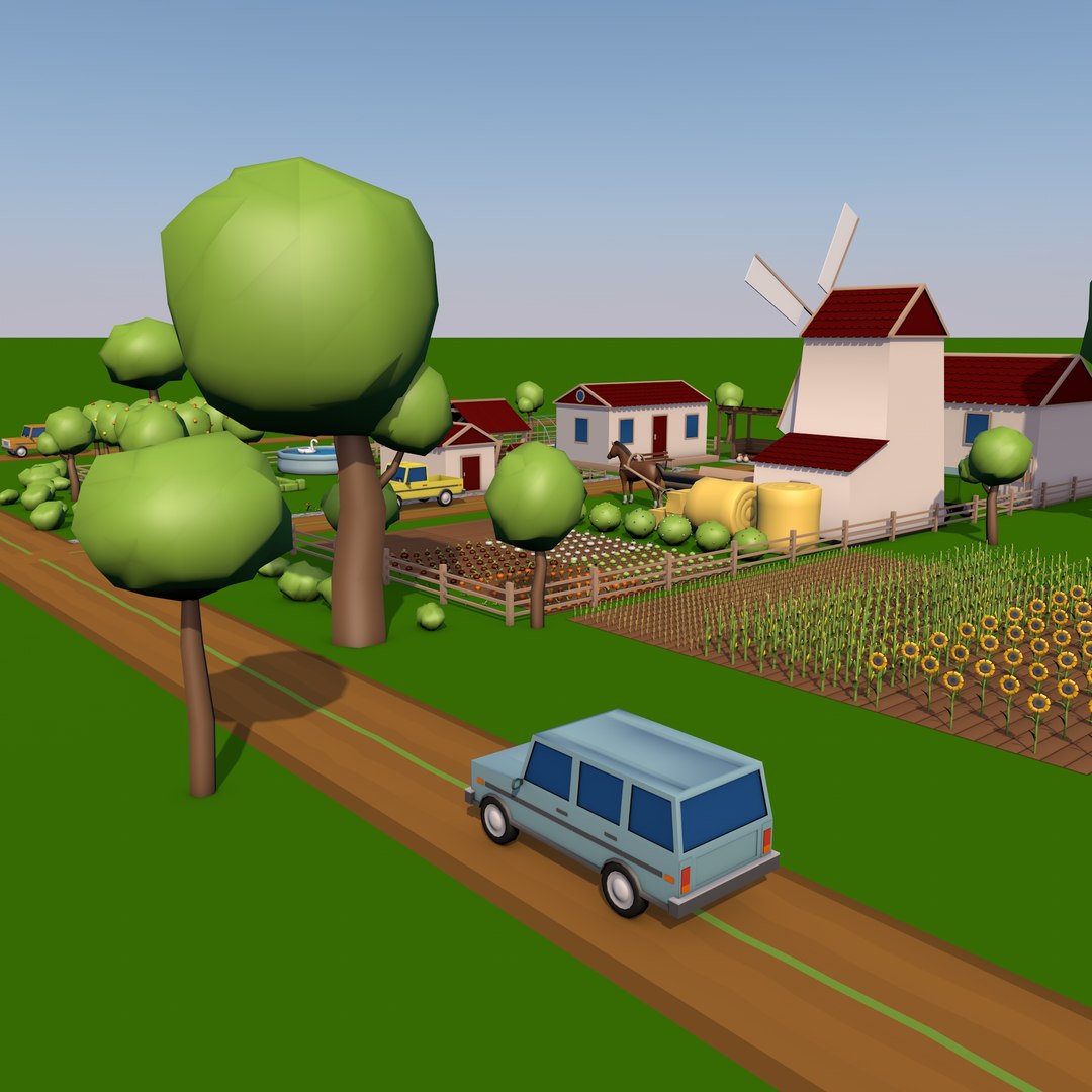 3D Farm asset collection Low-poly model https://p.turbosquid.com/ts-thumb/Yw/Za2TNg/xo/preview10/jpg/1696507610/1920x1080/fit_q87/0a91a56c2fa3e64fa38c813db65e374a71939687/preview10.jpg