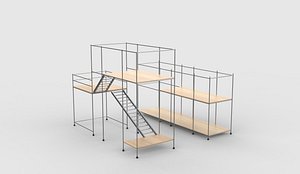 modular scaffold tower 3D model 3D