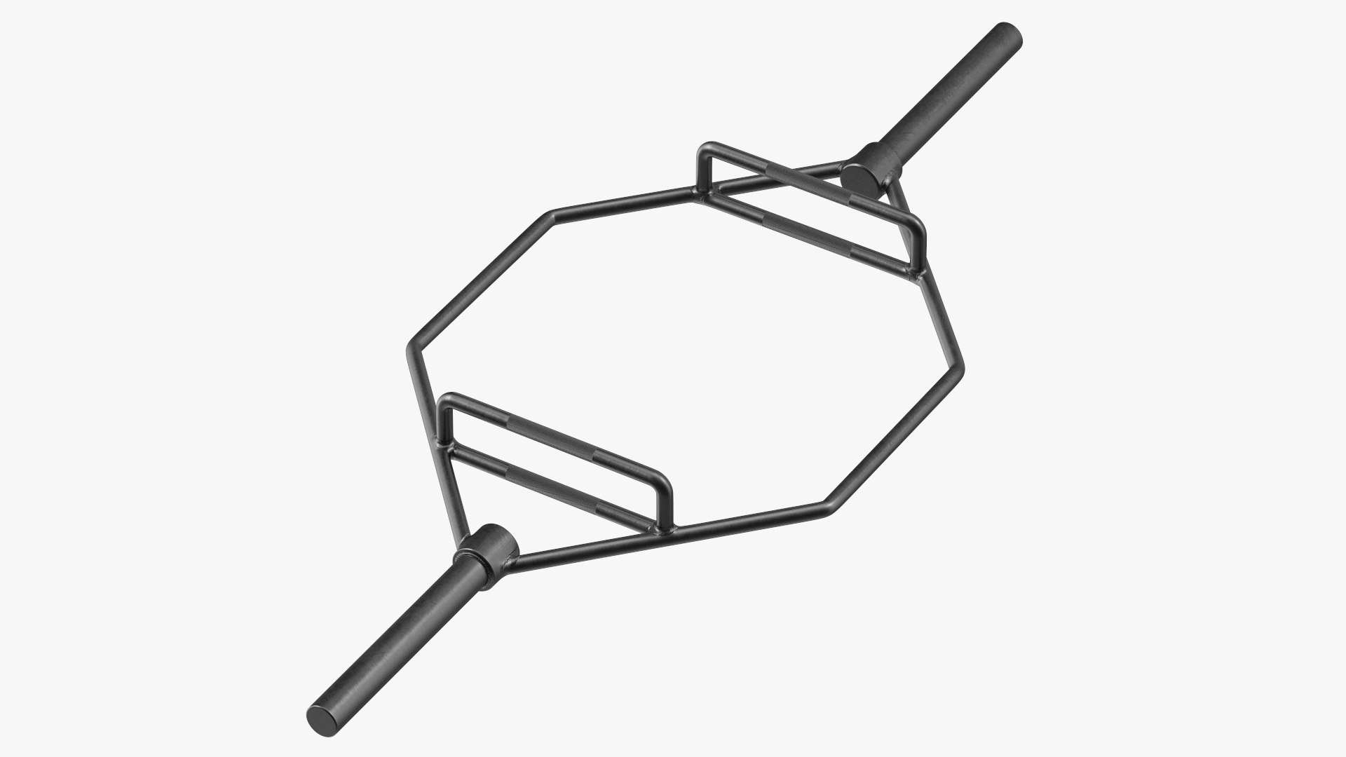 Olympic Hex Trap Bar Black 3D model preview