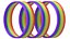 Regenbogen-Gummi-Armband