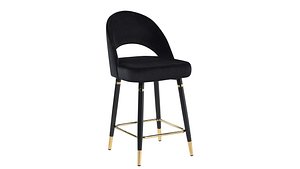 Upholstered Counter Height Stool in Black model