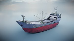 3D model Cargo Ship