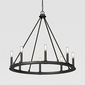 3D chandelier minimalist iron ring