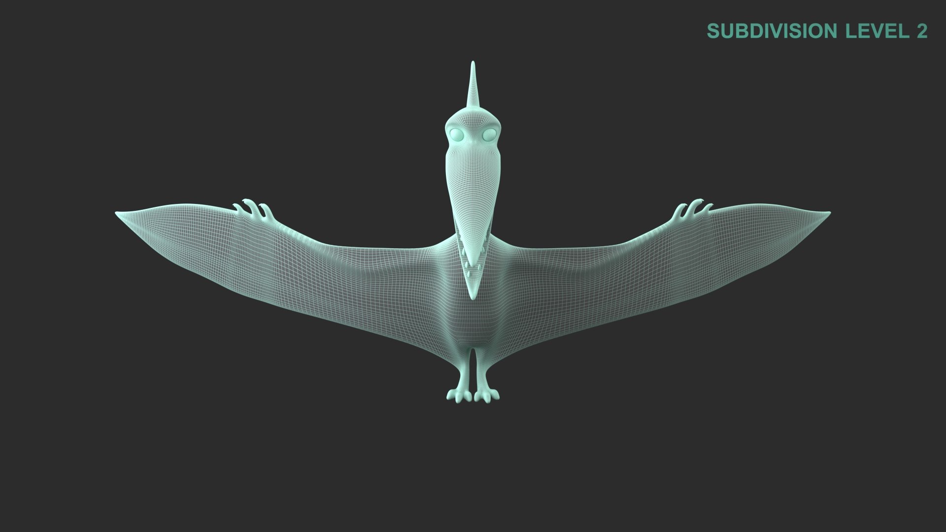 Cartoon Dinosaur Pterodactyl 3D model https://p.turbosquid.com/ts-thumb/Yw/nQ0oIW/J0/wireframe0002/jpg/1675408420/1920x1080/fit_q87/4c0b408e2bf5a36b5a08483e970efaf0c2436e30/wireframe0002.jpg