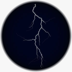 3D Realistic Cloud to Air Lightning - CA-10 model