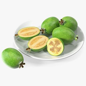 Heap Feijoa Fruit Plate 3D