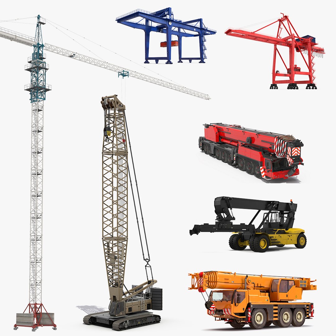 Cranes 3D Models Collection 3 3D model preview