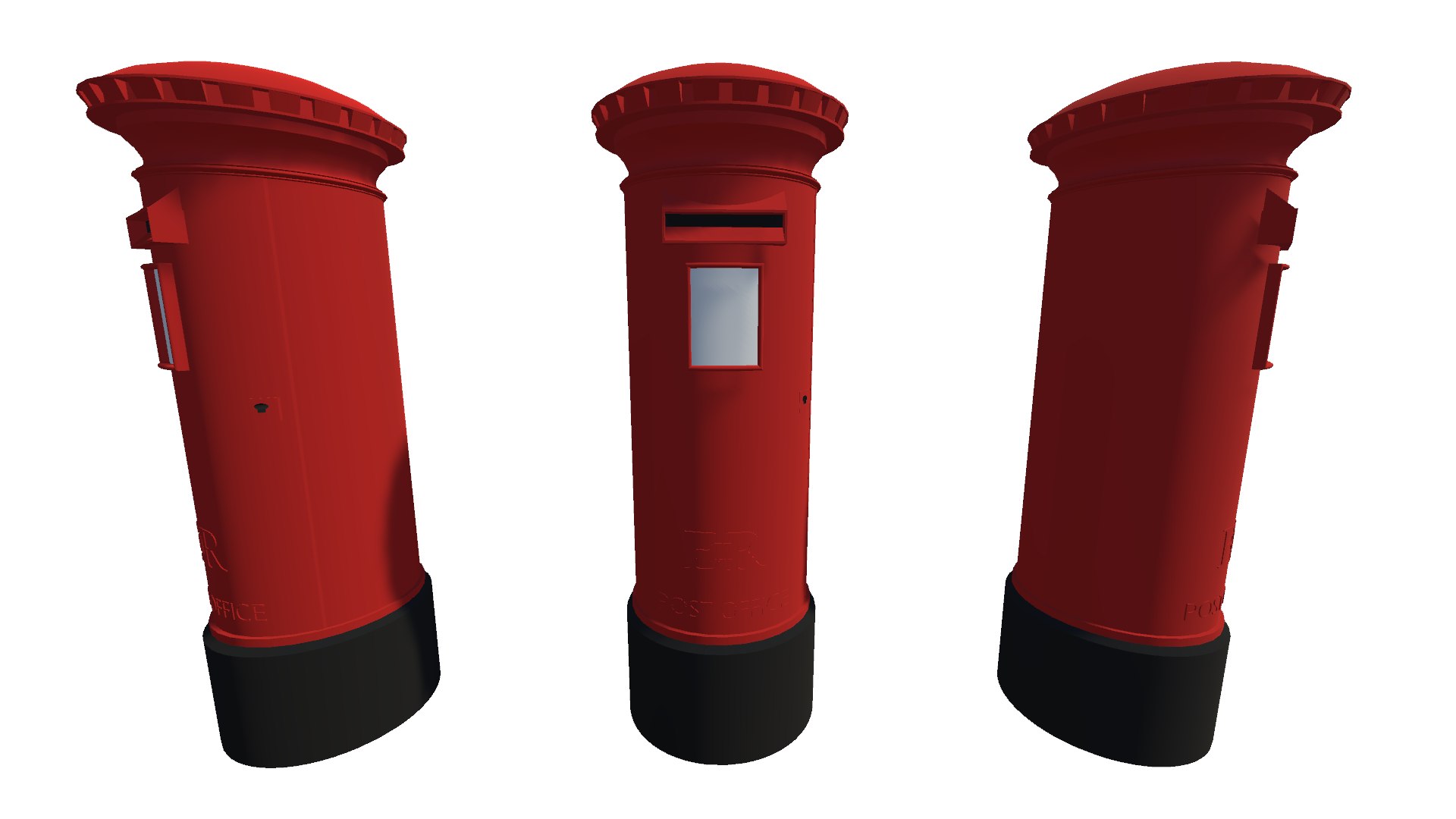 3D British Post Box Model - TurboSquid 2346285