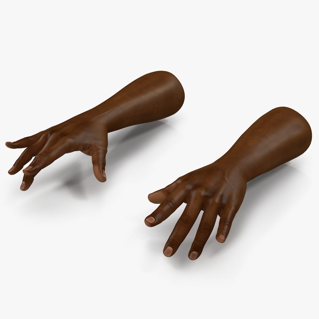African Man Hands Pose 3 3D Model 3D model preview
