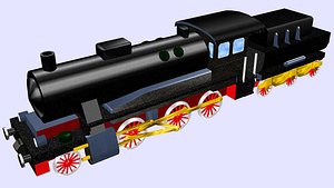 3D steam locomotive 54 1635