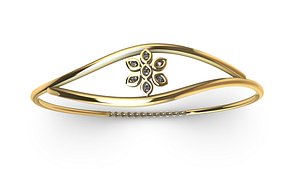 3D Elegant Diamond Flower Bracelet