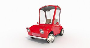 3D cute car wheels cartoon model