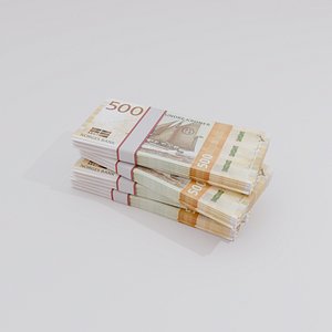 3D 500 Norwegian Krone Currency