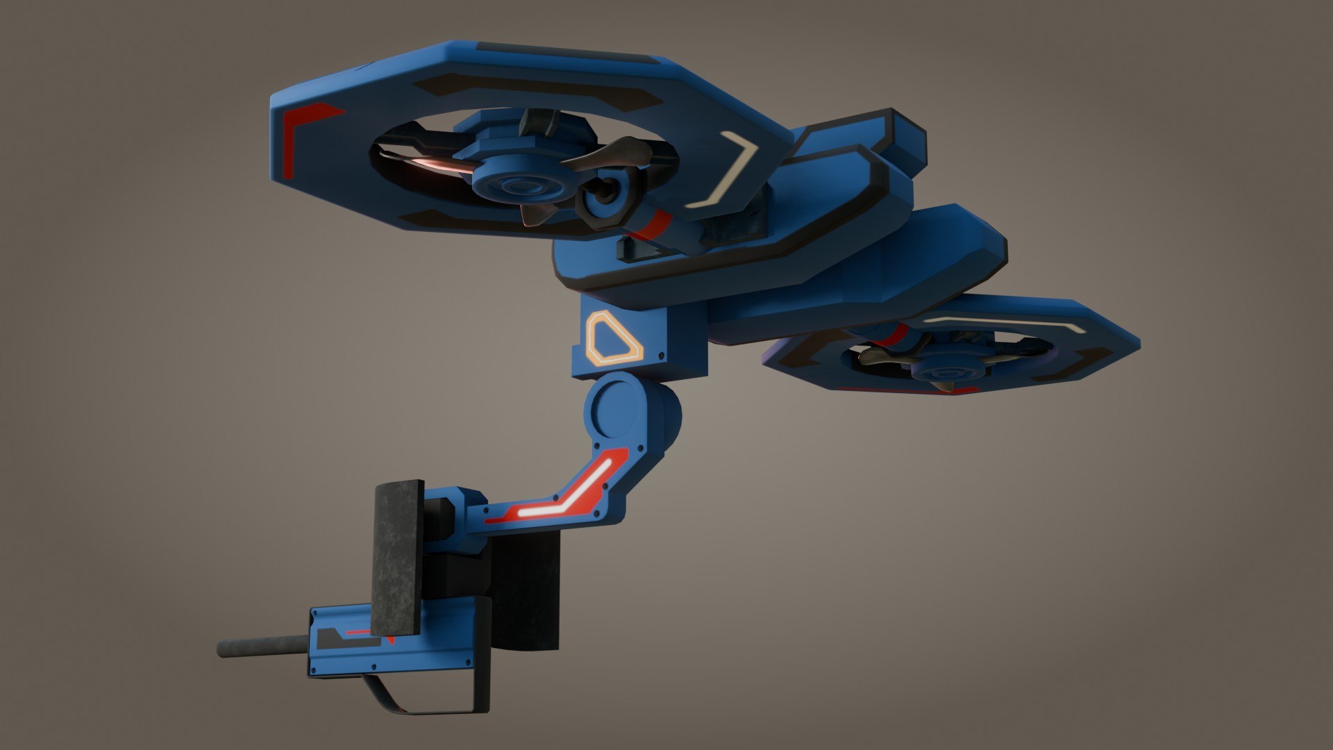 3D Sci-Fi Drone - Low Poly - Game Ready - PBR - TurboSquid 2226414