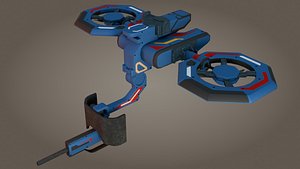 3D Sci-Fi Drone - Low Poly - Game Ready - PBR