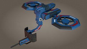 Sci-Fi Drone - Low Poly - Game Ready - PBR