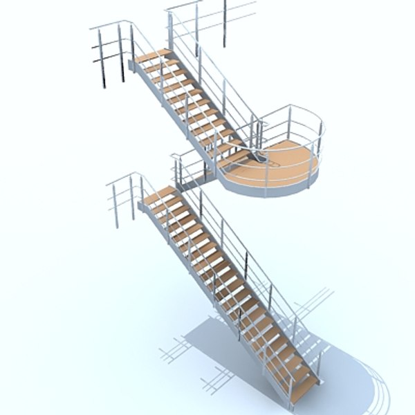 3d staircase stair model